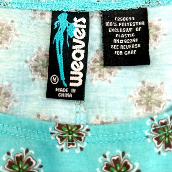 Weavers Multicolor Floral Mixed Print Boho Top, Size Medium - Picture 8 of 8